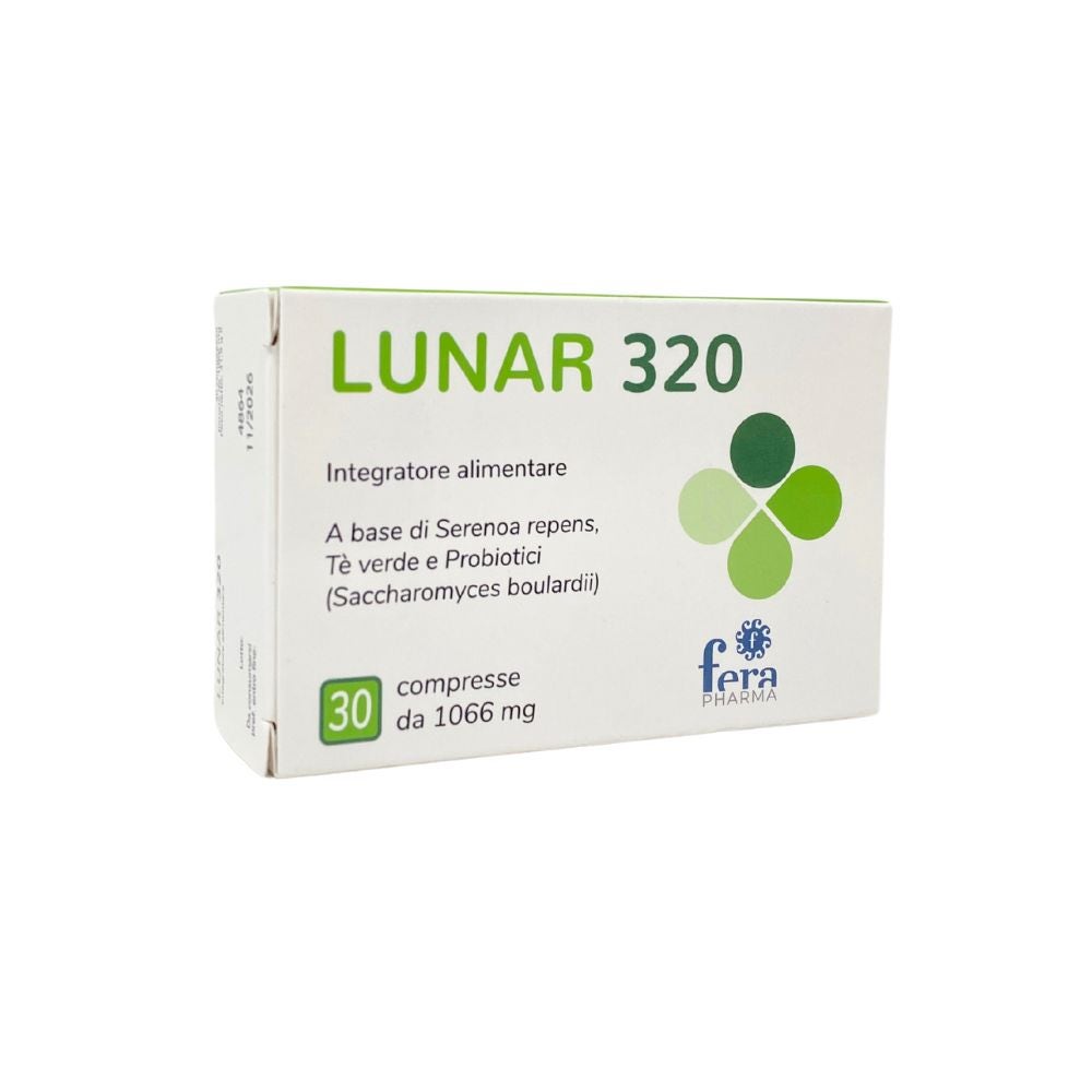 Fera Pharma Lunar 320 Integratore Funzionalità Prostata Vie Urinarie e Equilibrio Intestinale, 30 Compresse — confronto prezzi