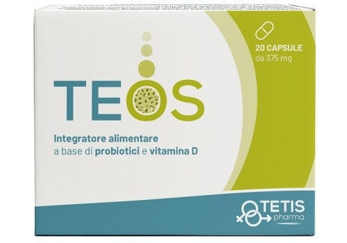 Teos Integratore di Probiotici e Vitamina D 20 Capsule