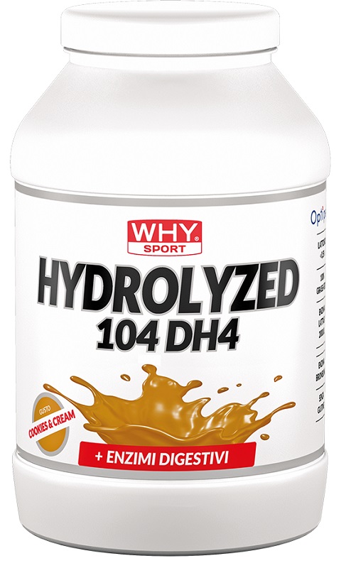 Why Sport Hydrolyz 104 Dh4 Integratore Di Proteine Idrolizzate Per Sportivi Gusto Cookies & Cream 30 Dosi 900 Grammi