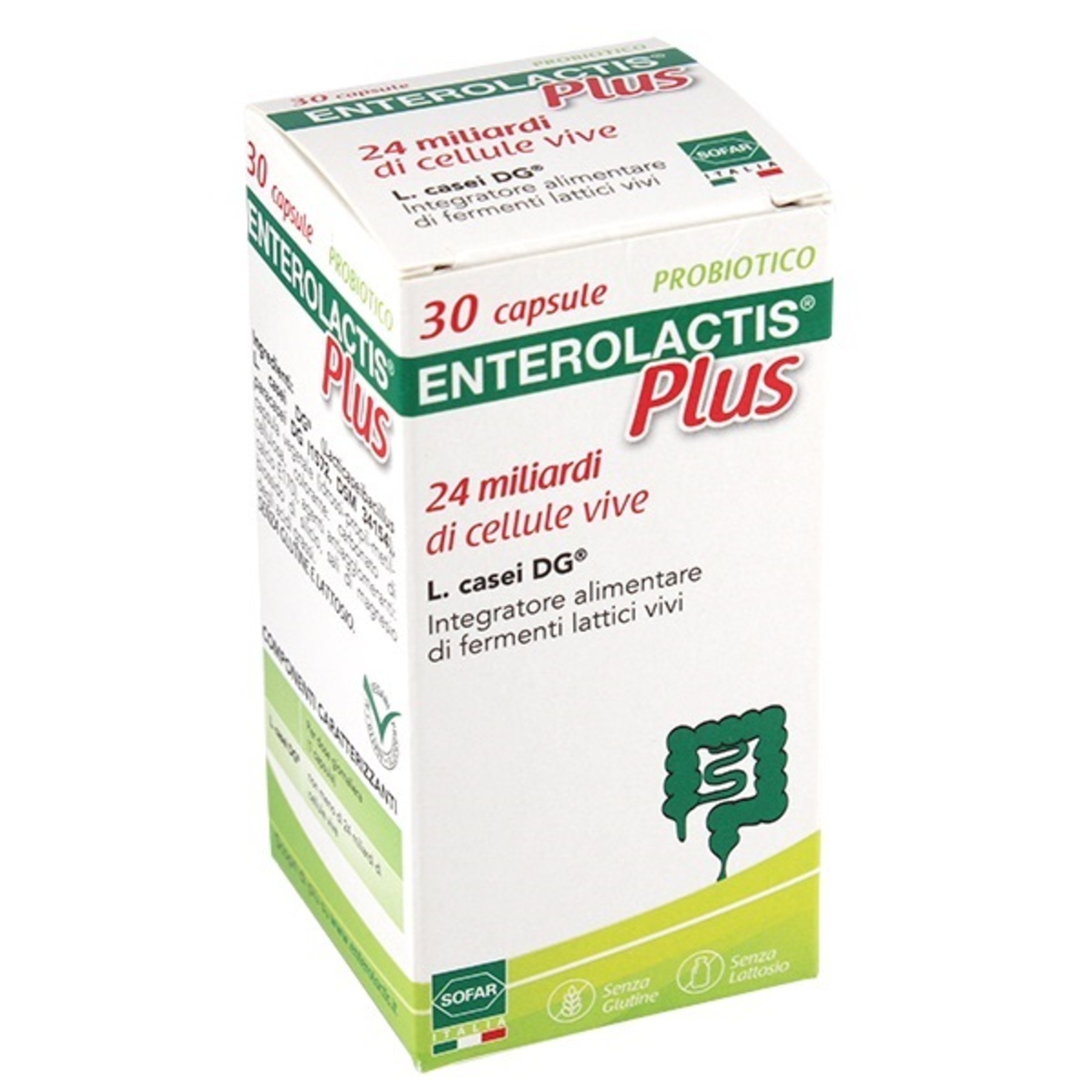 Enterolactis Plus Integratore Di Fermenti Lattici Vivi Per L'equilibrio Intestinale 30 Capsule