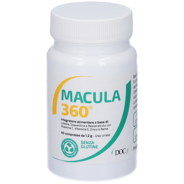 Macula 360 Integratore Antiossidante Vista e Sistema Nervoso 40 Compresse