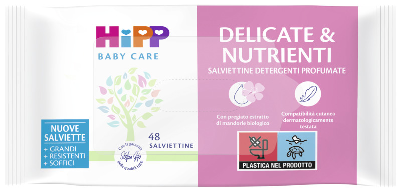 HiPP, Salviettine Delicate & Nutrienti, 48 Pezzi