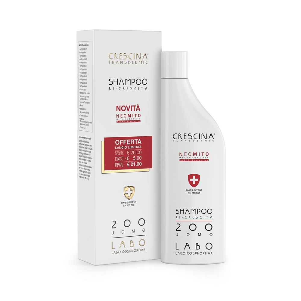 LABO Crescina Transdermic Shampoo Ri-Crescita Neo-Mito Fomula 200 Uomo 150 ml