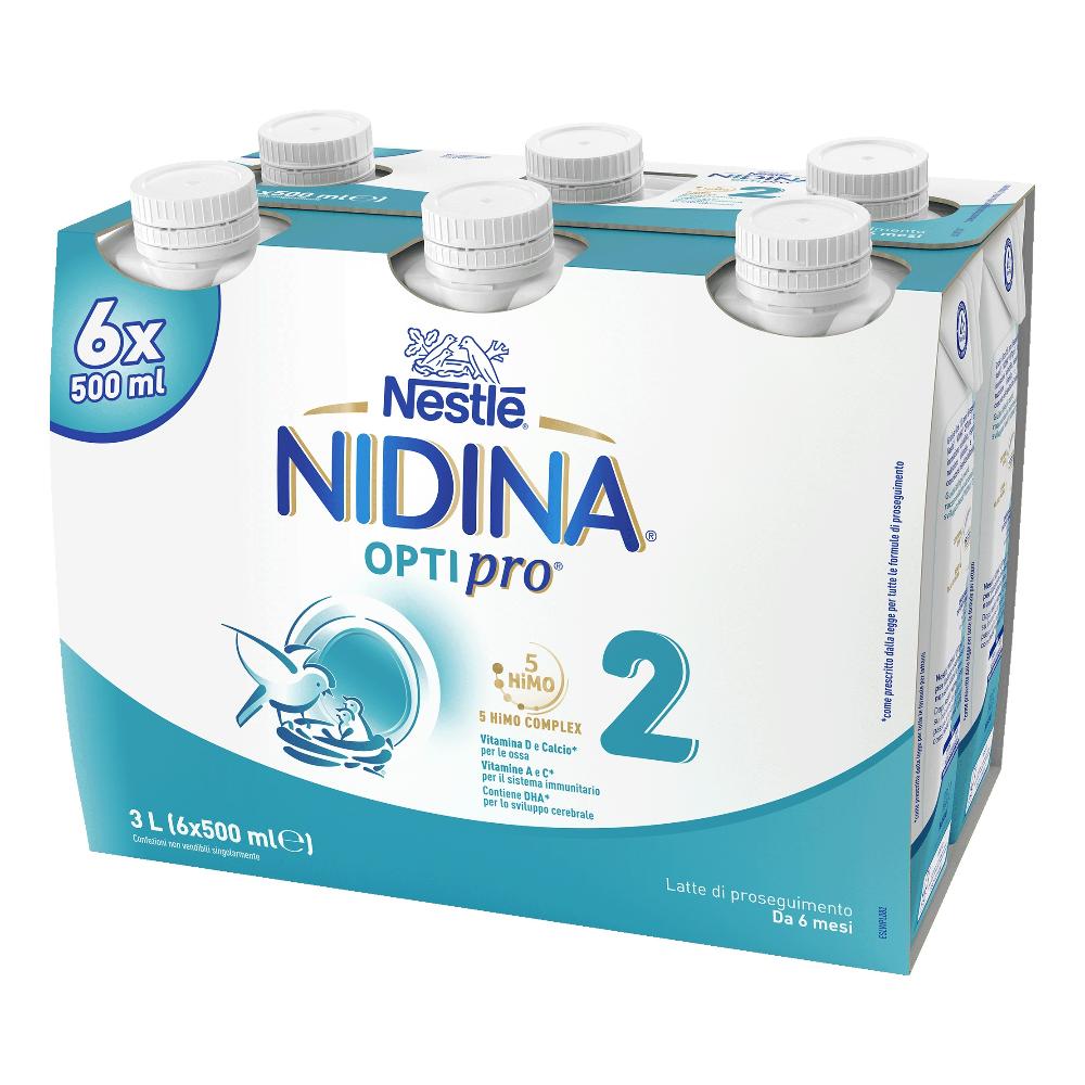 Nidina optipro 2 liquido 6 pezzi da 500 ml — confronto prezzi