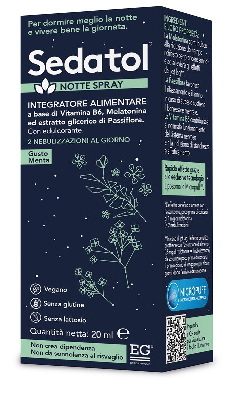 Sedatol Notte Spray 20ml Integratore Melatonina Sonno Rilassamento — confronto prezzi