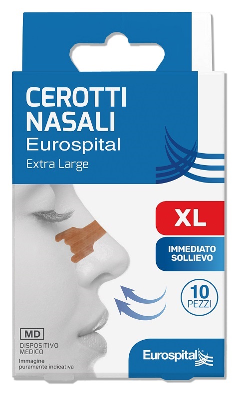 Eurospital Cerotti Nasali XL Misura 6,7 x 2,0 cm, 10 Pezzi