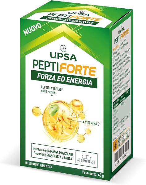 PeptiFORTE Integratore Peptidi Vegetali Vitamina C Forza Energia 60 Compresse