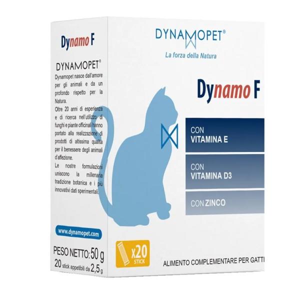 Dynamo F Alimento Complementare Gatti Difese Immunitarie 20 Stick