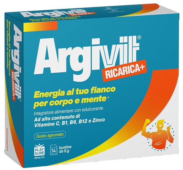Argivit ricarica+ 14 bustine da 6 g gusto agrumato con edulcorante senza glutine senza lattosio