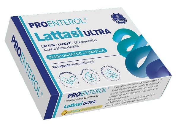 Proenterol Lattasi Ultra Integratore Per La Digestione Del Lattosio E Il Benessere Intestinale 28 Capsule