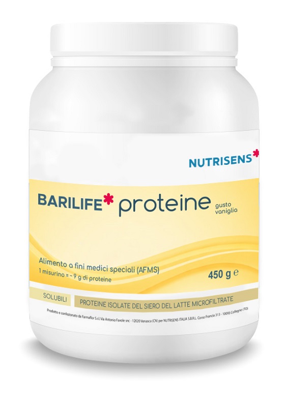 Barilife proteine gusto vaniglia 450 g senza glutine