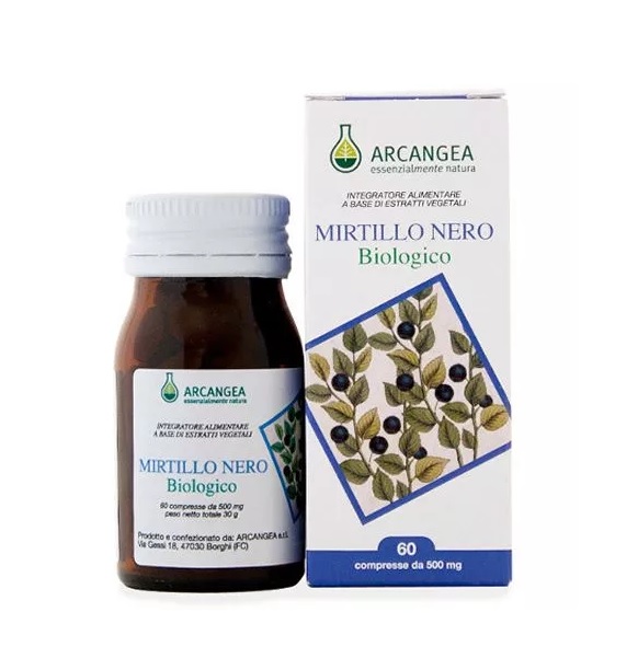 Mirtillo Nero Biologico Integratore Per Microcircolo Vista E Benessere Intestinale 60 Compresse