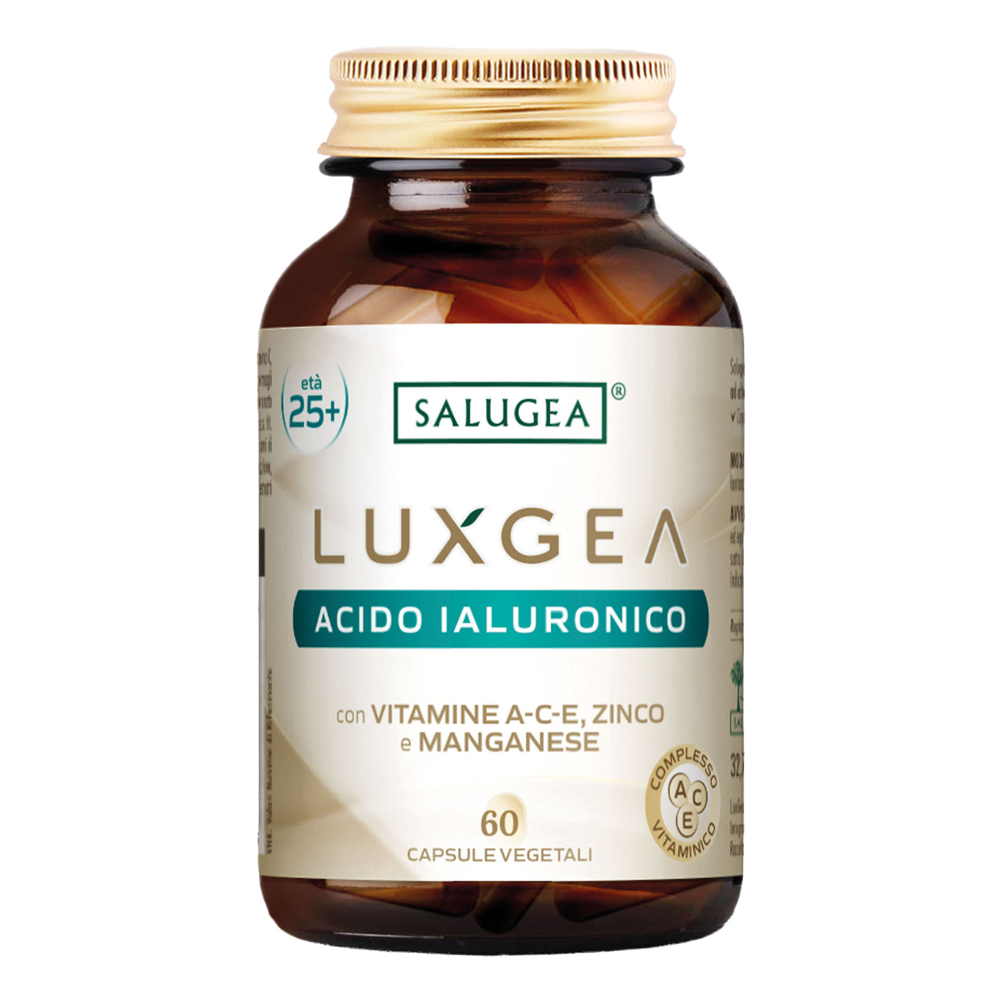 Luxgea capelli e unghie salugea 60 capsule vegetali senza glutine senza lattosio