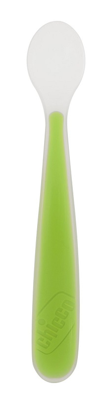 Chicco softly spoon cucchiaio morbido in silicone verde 6m+