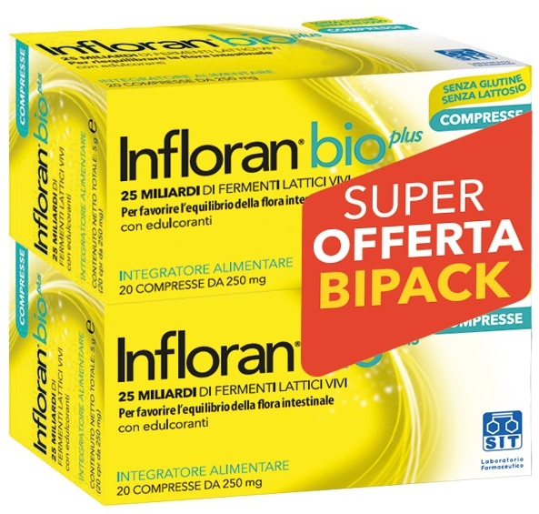 INFLORAN BIO PLUS 20 COMPRESSE BIPACK CON EDULCORANTI