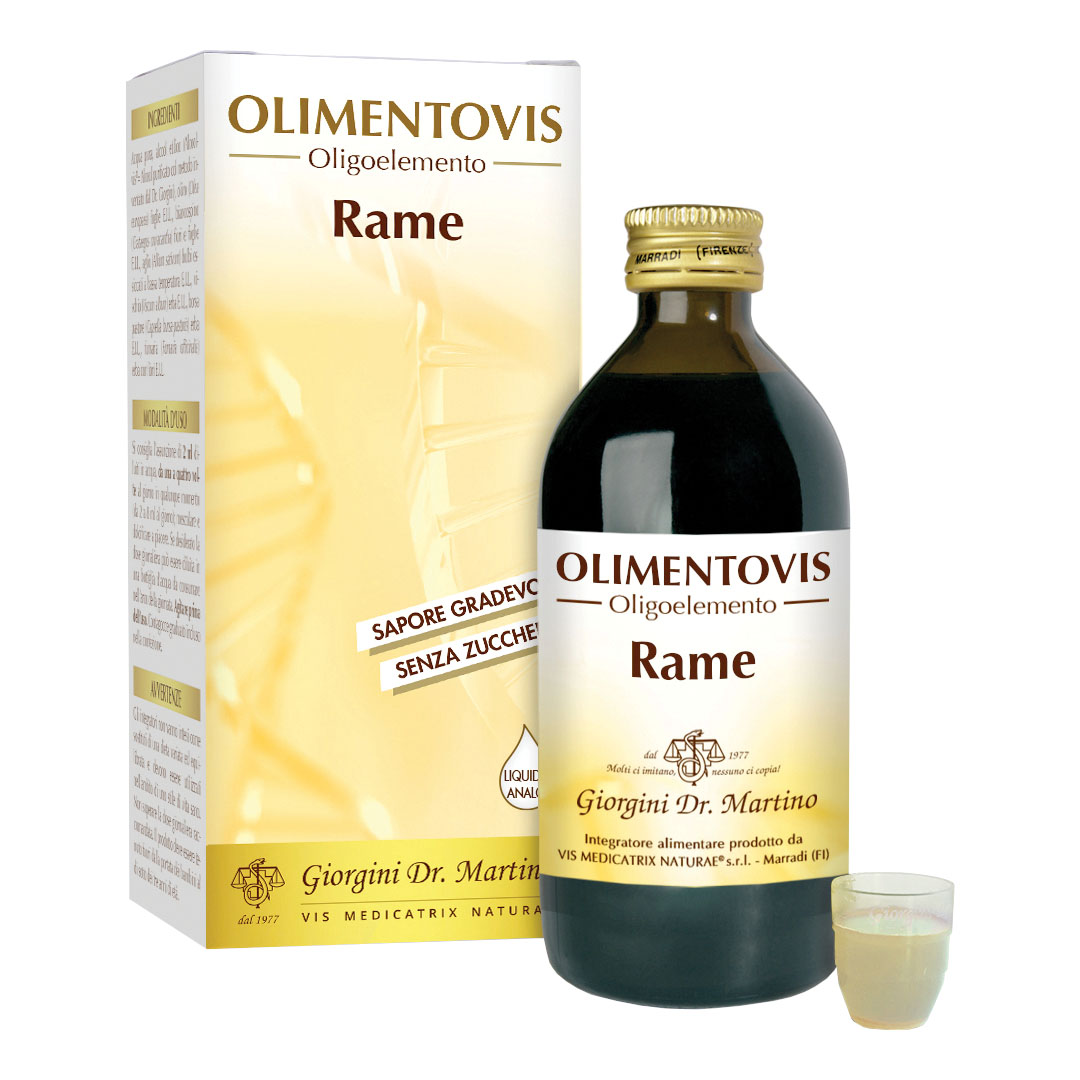Rame olimentovis liquido analcolico senza zuccheri con edulcoranti 200 ml