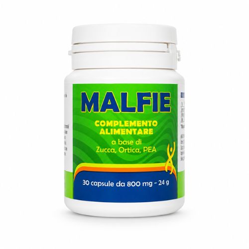 Malfie Integratore Prostata e Vie Urinarie con Zucca Ortica PEA e Zinco 30 Capsule - OMNIAEQUIPE