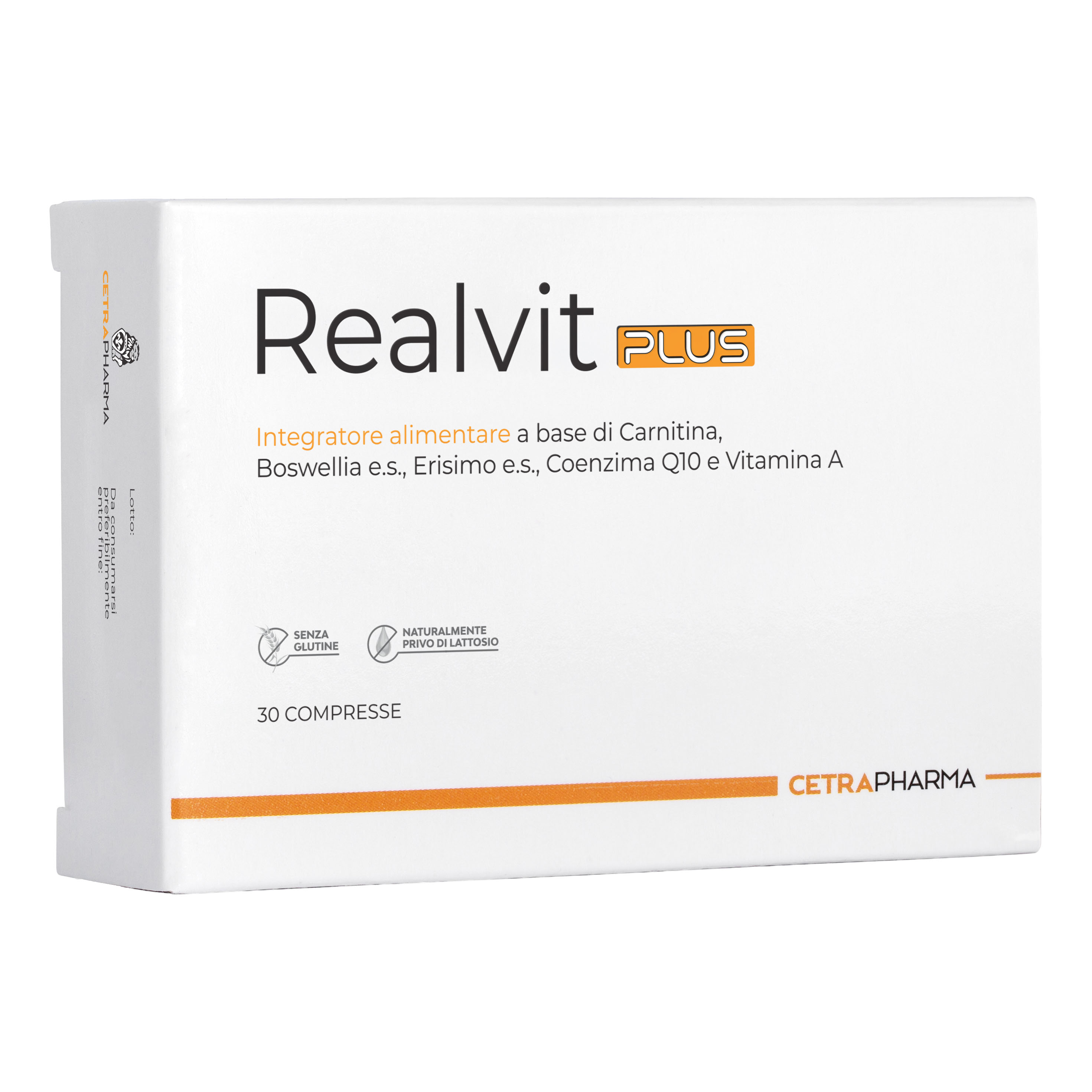Realvit plus 30 compresse da 1300 mg senza glutine naturalmente privo di lattosio