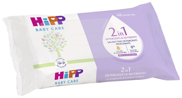 Hipp salviettine 2 in 1 detergenti&nutrienti 48 pezzi