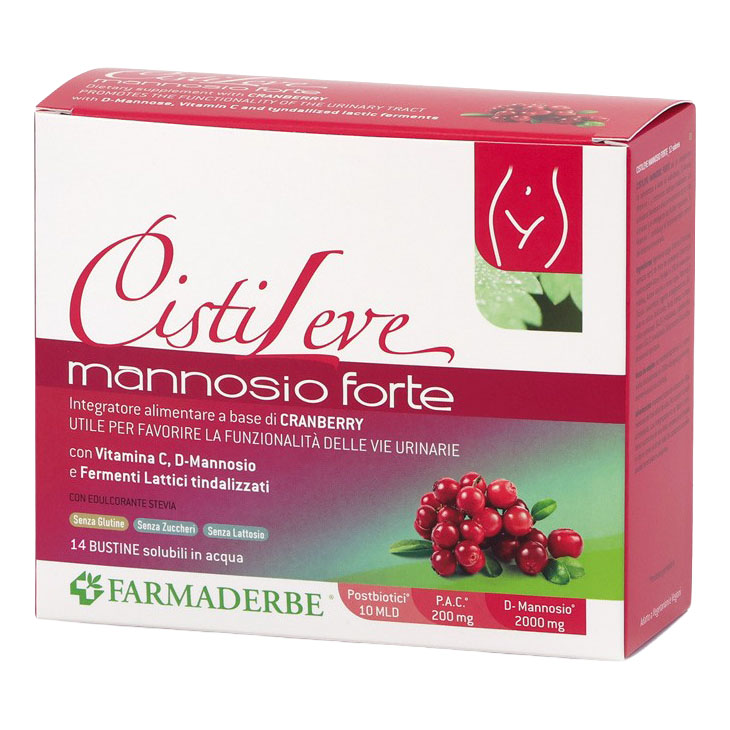 Cistileve mannosio forte 14 bustine da 3 g aroma naturale frutti rossi con edulcorante stevia senza zuccheri senza glutine senza lattosio — confronto prezzi