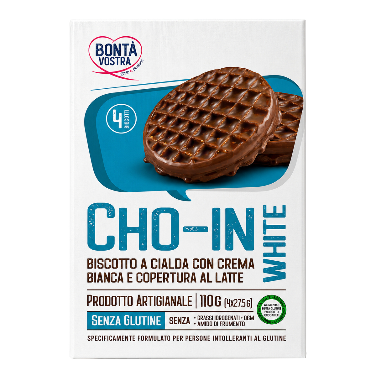 Bonta' vostra cho-in white biscotti a cialda 4 pezzi 27,5 g — confronto prezzi