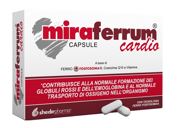 Miraferrum cardio 30 capsule senza glutine naturalmente privo di lattosio
