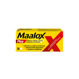 Maalox Plus Bruciore di Stomaco 30 Compresse Cattiva Digestione Iperacidità