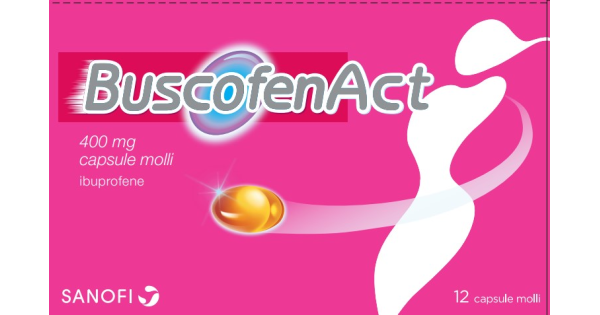 BuscofenAct Ibuprofene 12 Capsule Contro Dolori Forti da Ciclo
