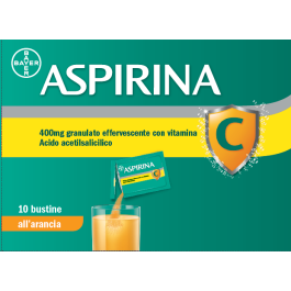 Aspirina C Antinfiammatorio e Antidolorifico 10 Buste Arancia per Influenza e febbre con Vitamina C
