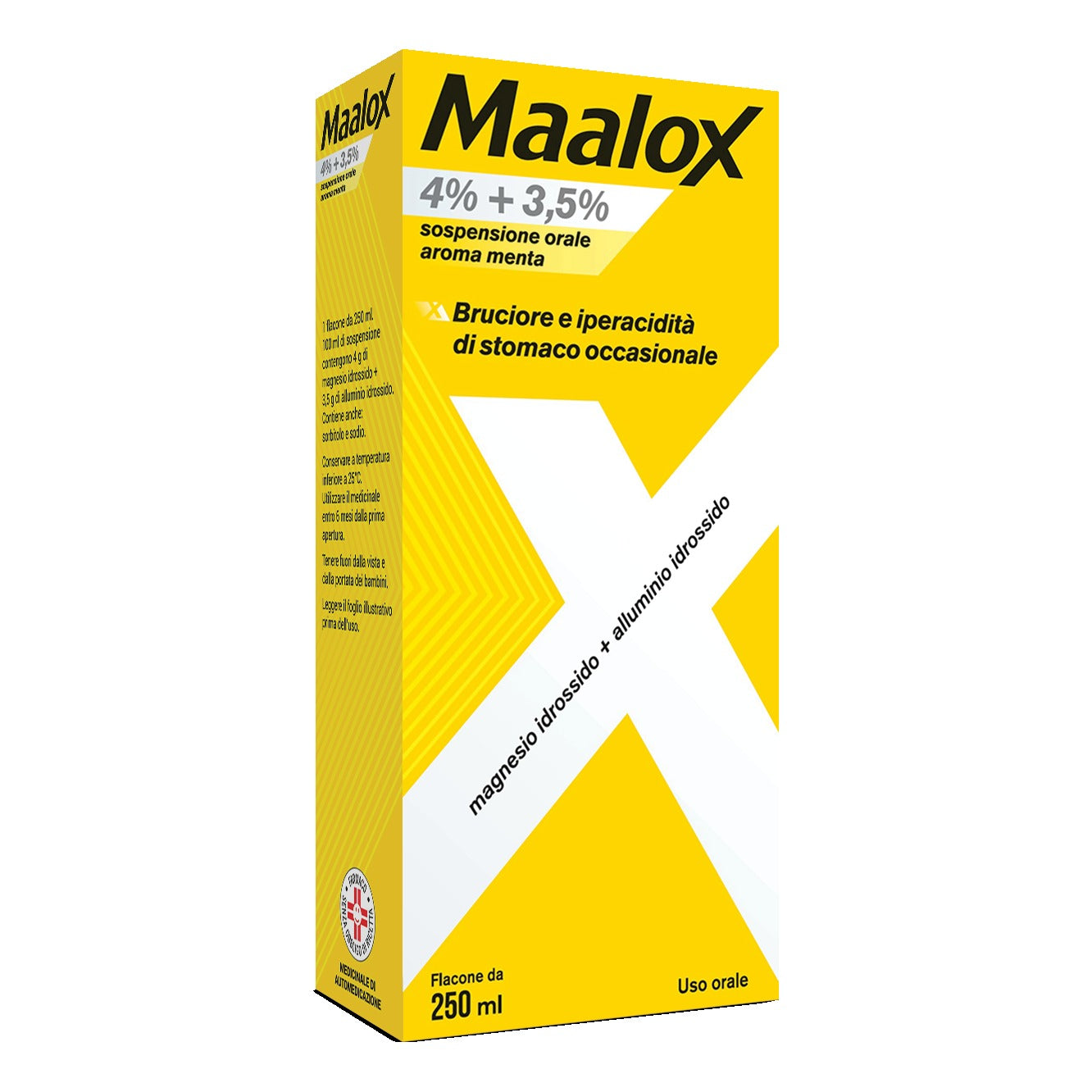 Maalox Sospensione Orale Aroma Menta 4%+3,5% Antiacido 250 ml