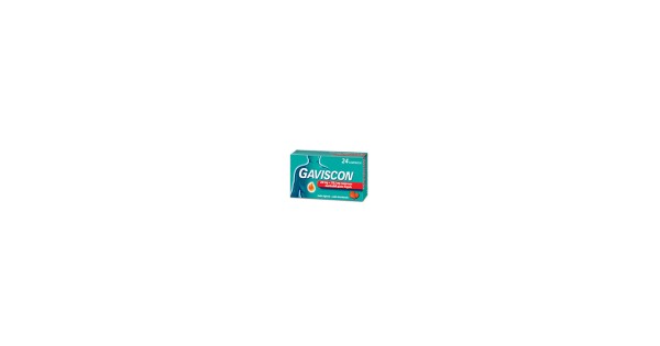 Gaviscon 250mg + 133,5 mg Indicato Per Bruciore Di Stomaco Occasionale Gusto Menta 24 Compresse